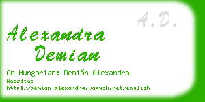 alexandra demian business card